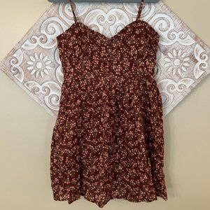 Aeropostale Floral Sweetheart Bustier Fit & Flare Dress